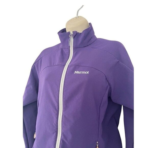 MARMOT Woman's Sz M Purple M3 Aber Softshell Jacket Full Zip - Picture 2 of 8